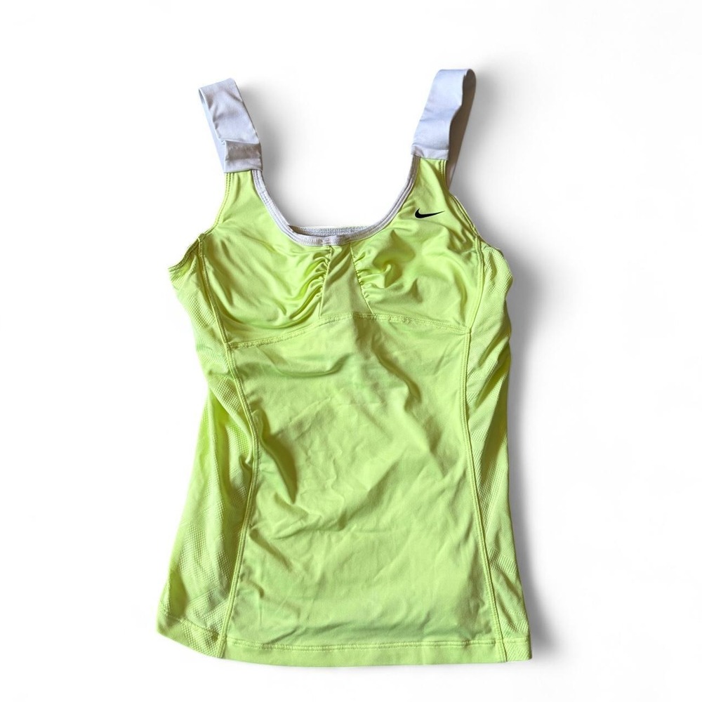 Medium Y2K neon yellow Nike tank size Medium built in bra